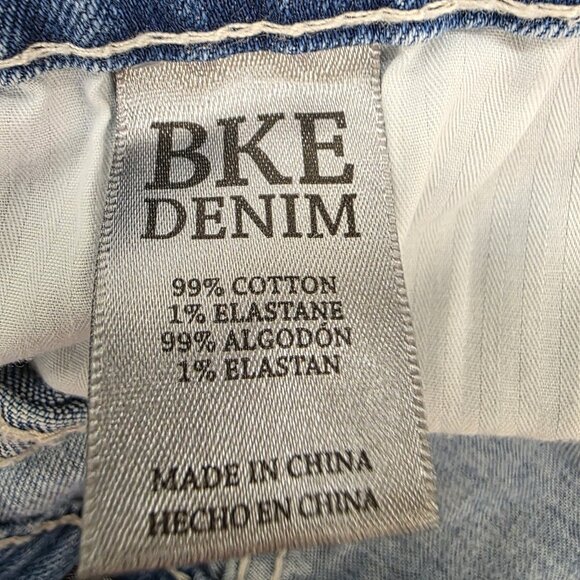 BKE Mens Alec Jean Shorts Size 31 Medium Wash Distressed Stretch Denim Jorts - Picture 8 of 13